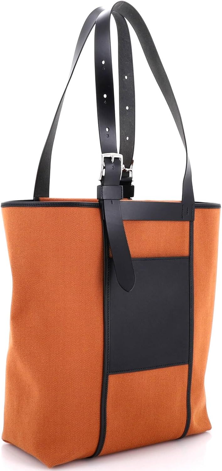 Hermès, Etriviere Pocket Tote Toile and Leather 27,Cuivre