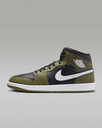 Nike Air Jordan 1 Mid "Black/Medium Olive/Sail/White" DQ8426-092 [US 7-15]