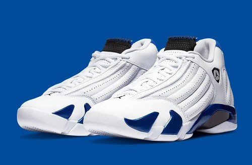 Nike Air Jordan 14 Retro White Hyper Royal 487471-104 Men's Size