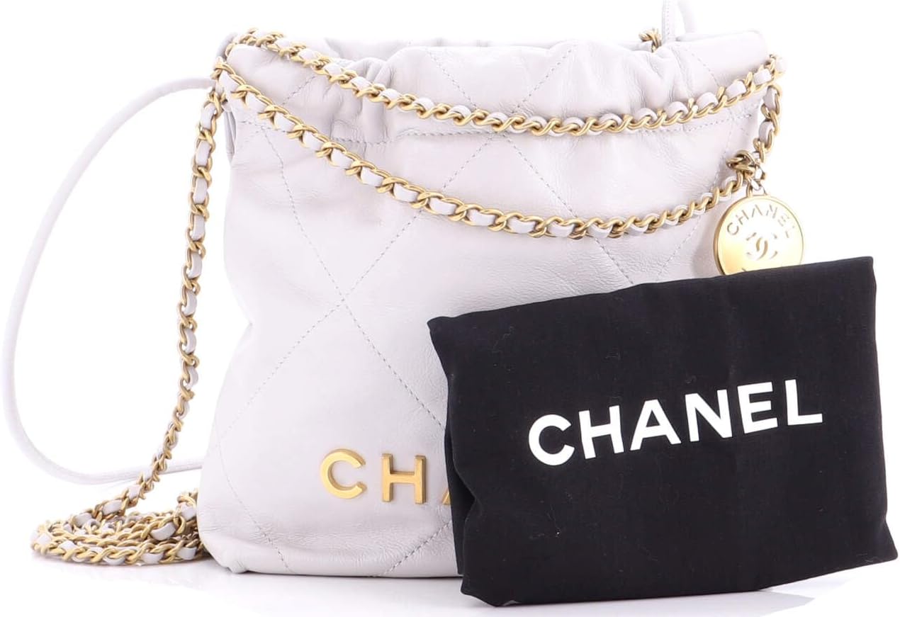 Chanel, 22 Chain Hobo Quilted Calfskin Mini, Gray