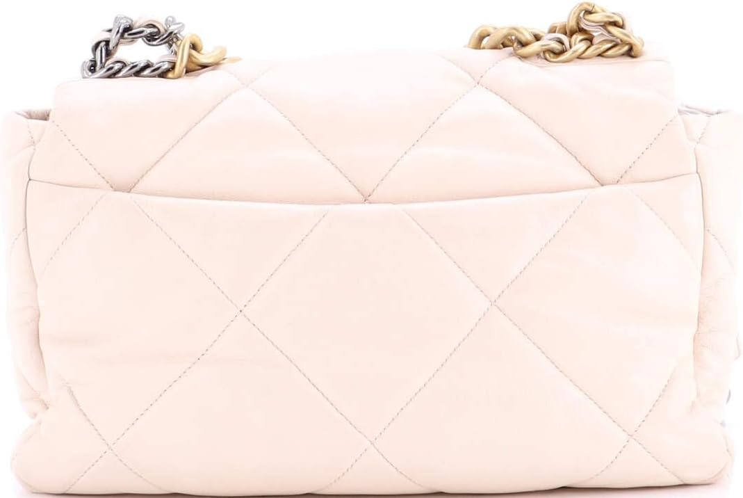 Chanel, 19 Flap Bag Quilted Leather Large, Neutral