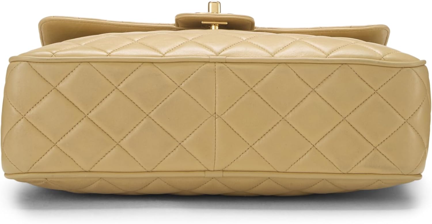 Chanel, Beige Quilted Lambskin Pocket Camera Bag Large, Beige