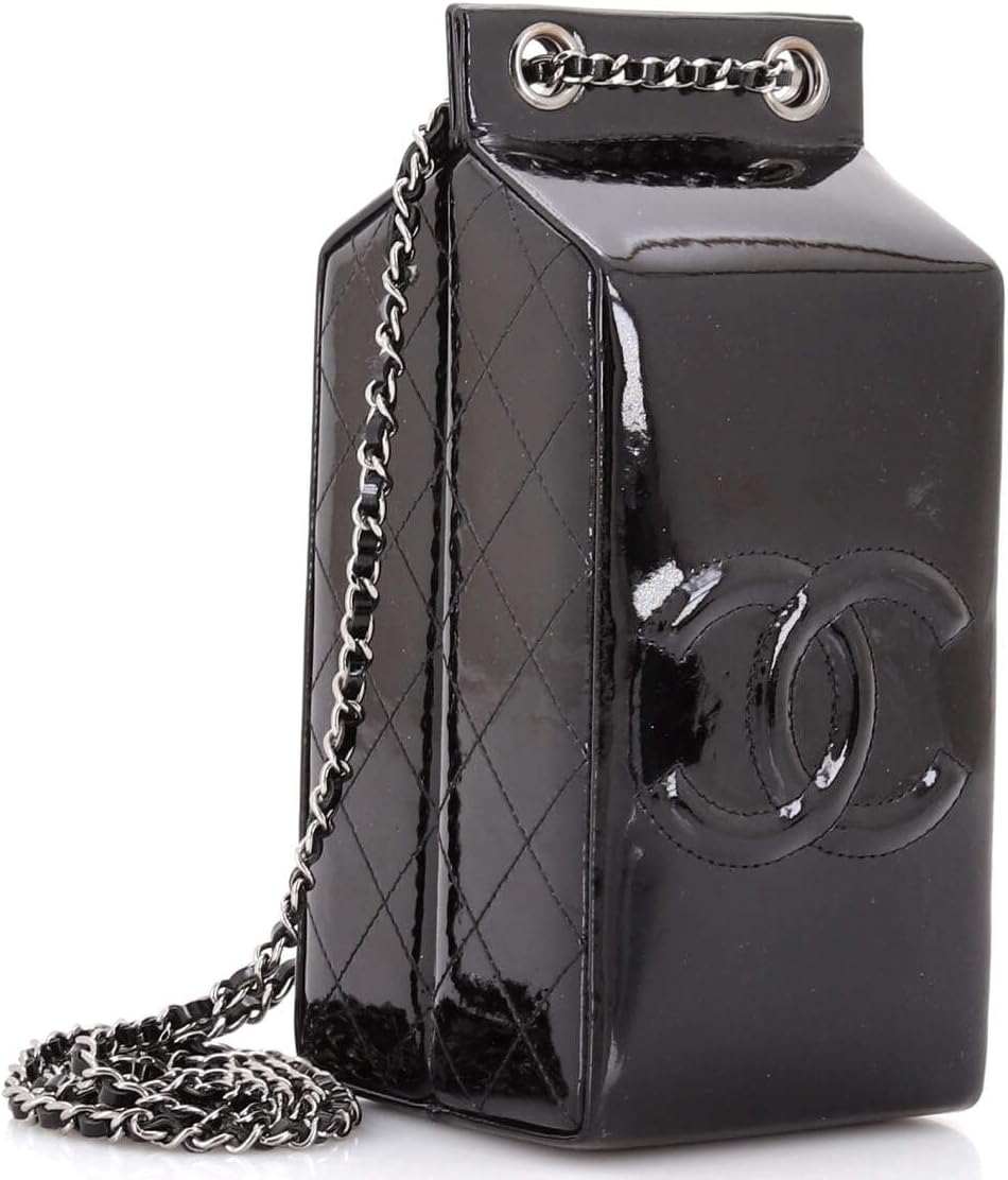 Chanel, Lait de Coco Milk Carton Minaudiere Patent, Black