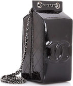 Chanel, Lait de Coco Milk Carton Minaudiere Patent, Black
