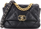 Chanel, 19 Flap Bag Quilted Leather Medium, Black