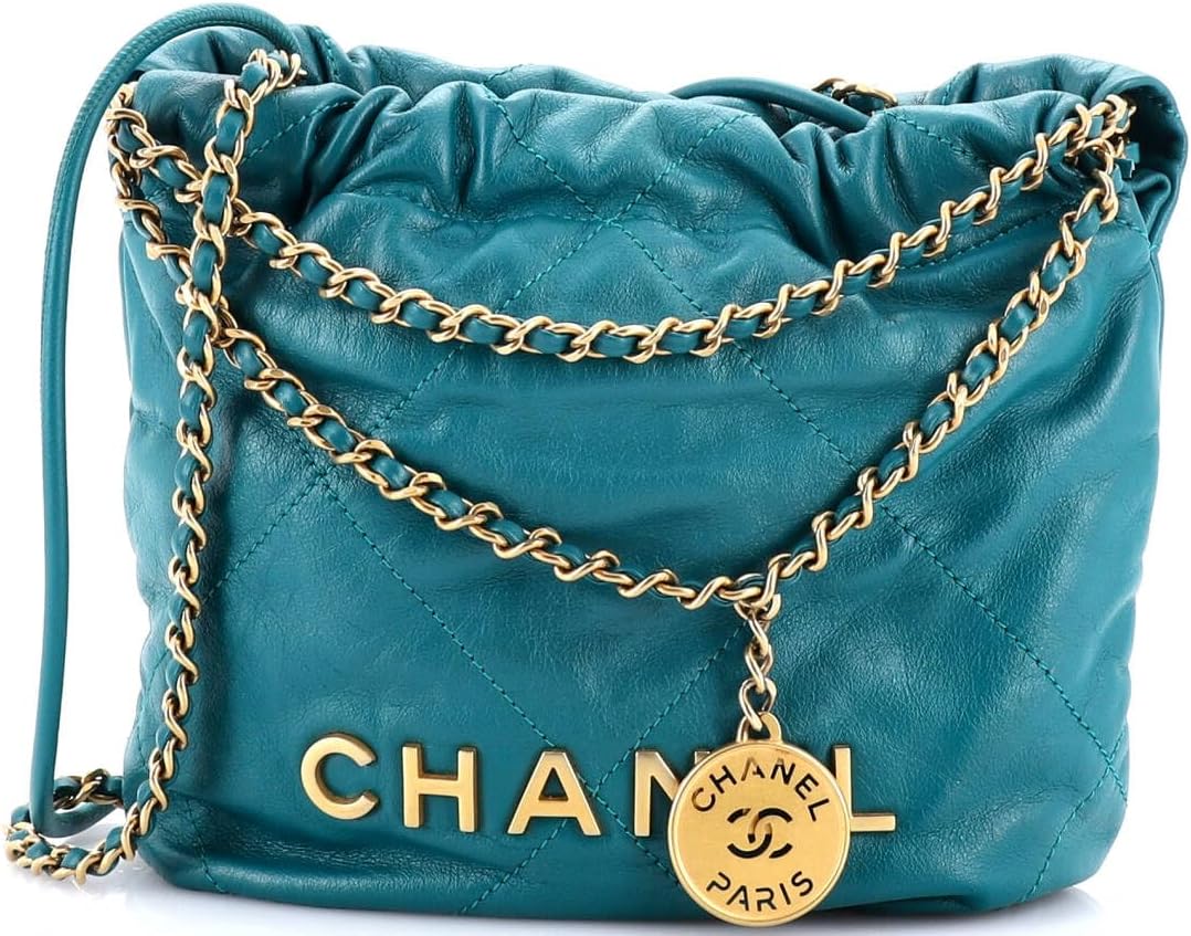 Chanel, 22 Chain Hobo Quilted Calfskin Mini, Green