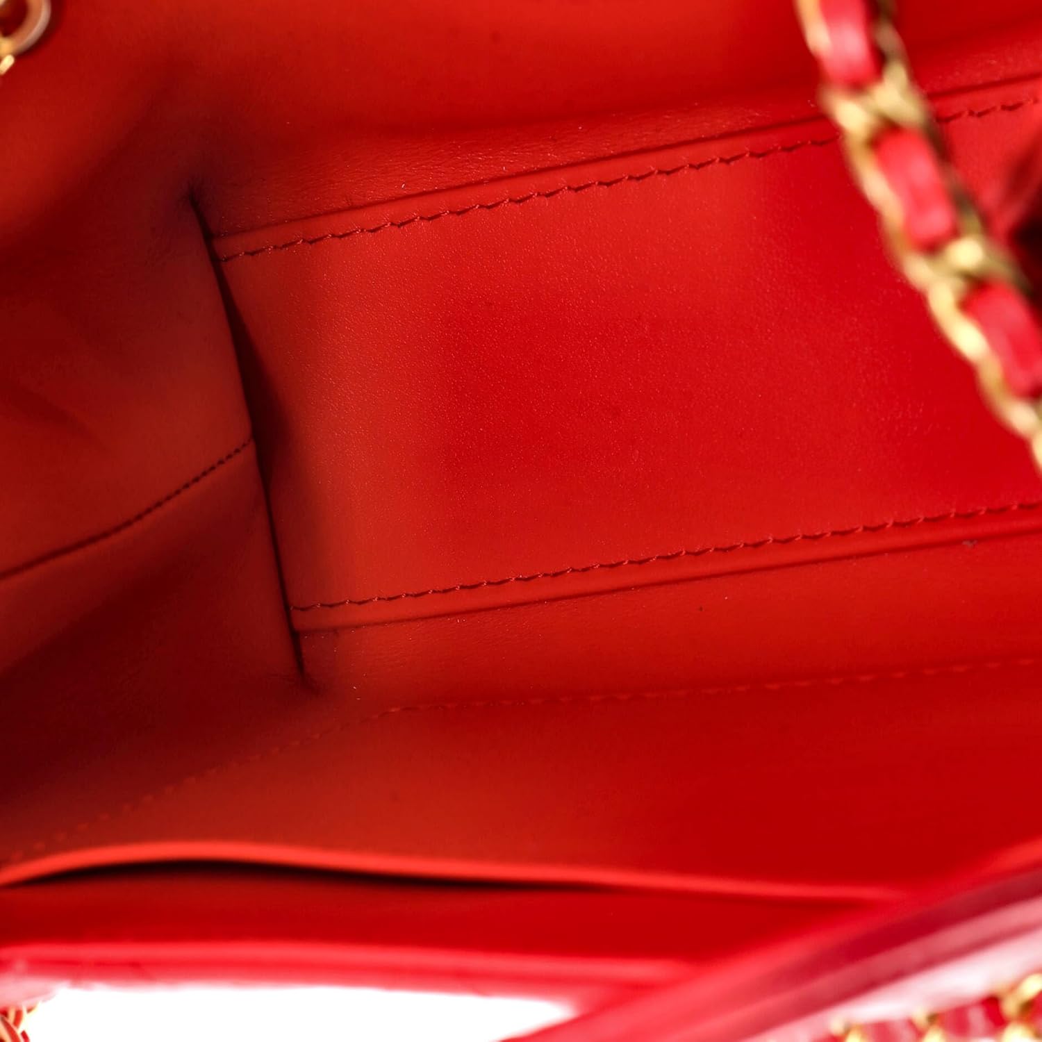 Chanel, Kelly Top Handle Shopping Bag Quilted Shiny Aged Calfskin Mini, Red