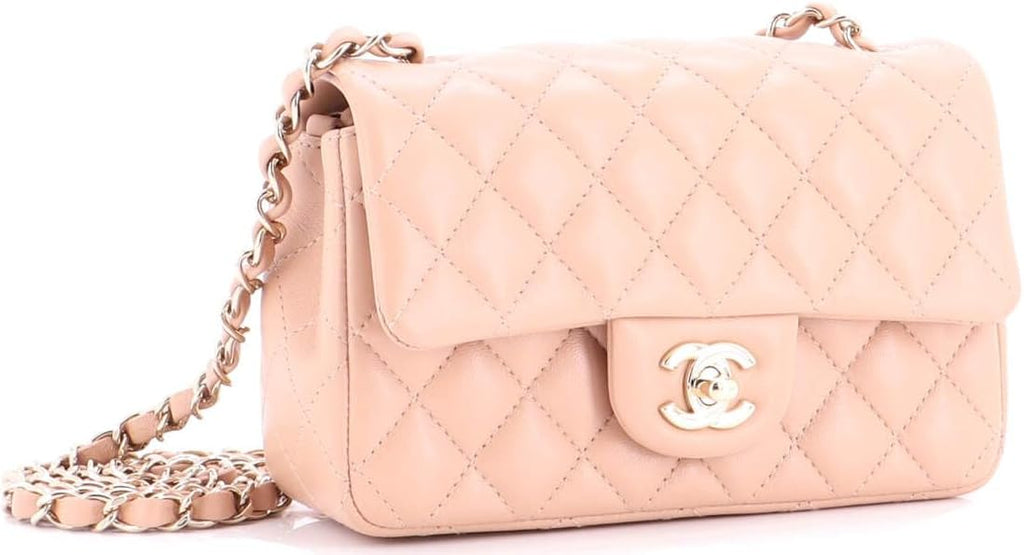 Chanel, Classic Single Flap Bag Quilted Lambskin Mini, Neutral