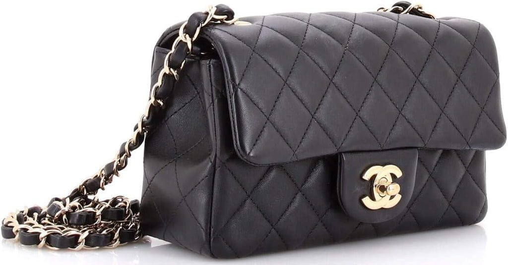 Chanel, Classic Single Flap Bag Quilted Lambskin Mini, Black