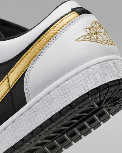 Nike Air Jordan 1 Low "White/Metallic Gold/Black" 553558-172 Men's [US 7-15]