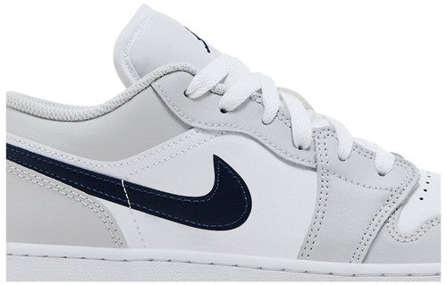 Nike Air Jordan 1 Low White Grey Midnight Navy 553560-146 GS & Women's Size