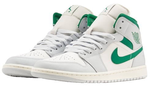 Nike Air Jordan 1 Mid White Pure Platinum Pine Green DQ8426-142 Men's Size