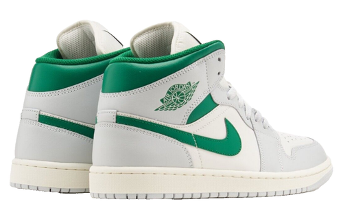 Nike Air Jordan 1 Mid White Pure Platinum Pine Green DQ8426-142 Men's Size
