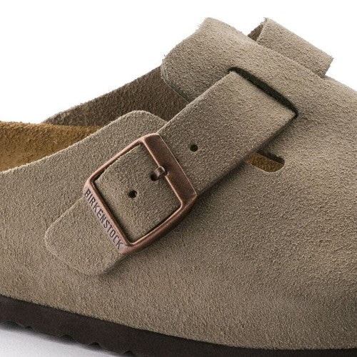 Birkenstock Boston SFB Taupe Suede 0560771 Men's Size New