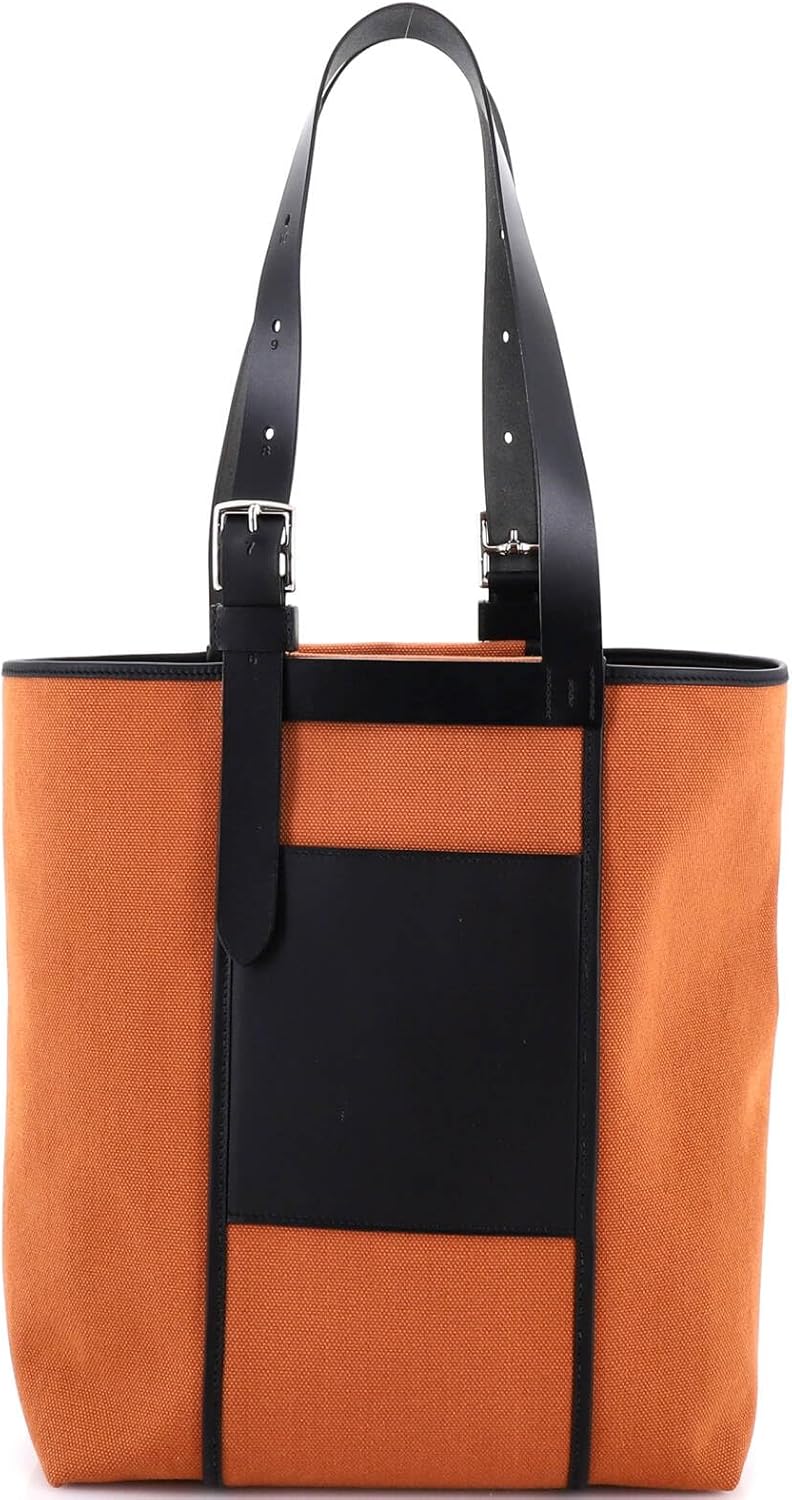 Hermès, Etriviere Pocket Tote Toile and Leather 27,Cuivre