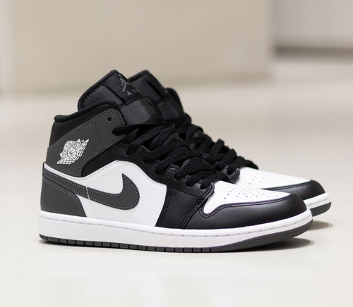 Nike Air Jordan 1 Mid Black White Iron Grey DQ8426-001 Men's Size