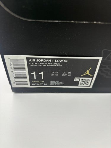 Nike Air Jordan 1 Retro Low SE "Coconut Milk/Glacier Blue" HQ3437-101 [7-13]