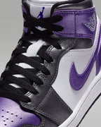 Nike WMNS Air Jordan 1 MID SE "White/Black/Grape Ice" HJ5911-105 Women's