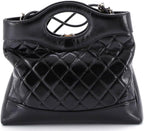 Chanel, 31 Shopping Bag Clutch with Chain Quilted Shiny Lambskin Small, Black