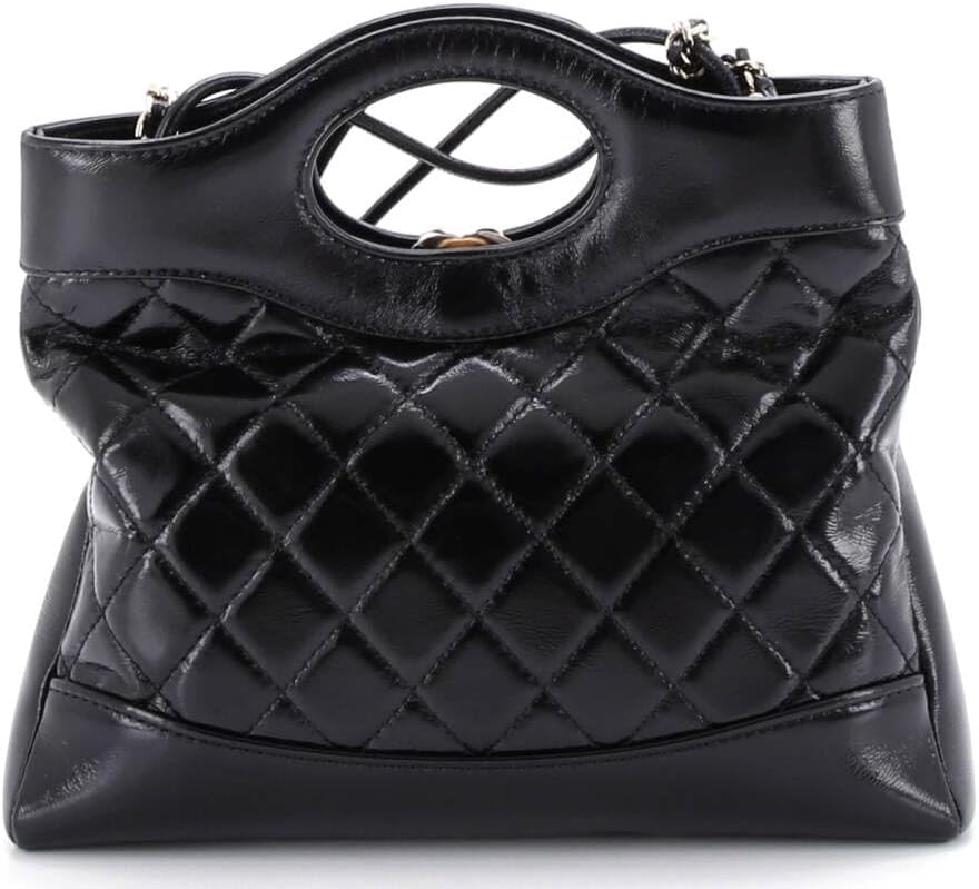 Chanel, 31 Shopping Bag Clutch with Chain Quilted Shiny Lambskin Small, Black