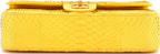 Chanel, Classic Double Flap Bag Python Medium, Yellow