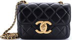 Chanel, Giant CC Chain Pocket Flap Bag Quilted Lambskin Small, Black