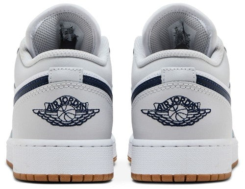 Nike Air Jordan 1 Low White Grey Midnight Navy 553560-146 GS & Women's Size