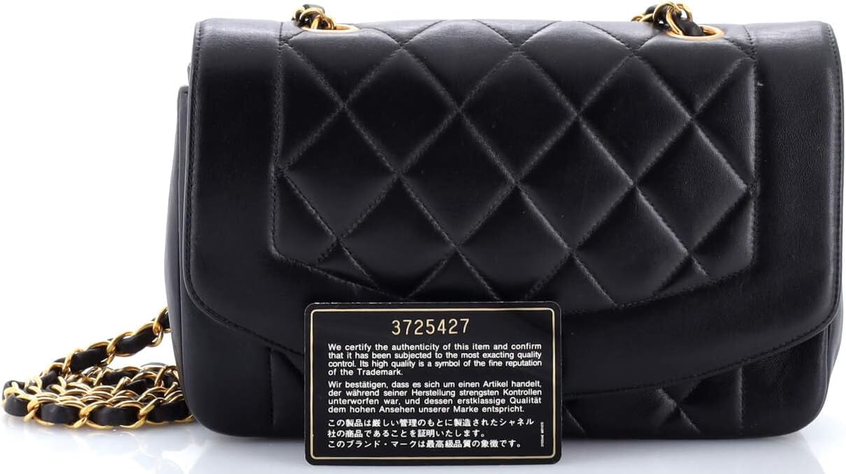 Chanel, Vintage Diana Flap Bag Quilted Lambskin Small, Black