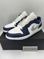 Nike Air Jordan 1 Low "White/Midnight Navy/Wolf Gray" 553558-141 [US 7-15]