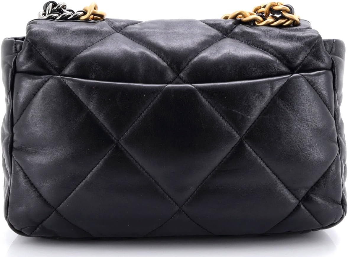 Chanel, 19 Flap Bag Quilted Leather Large, Black