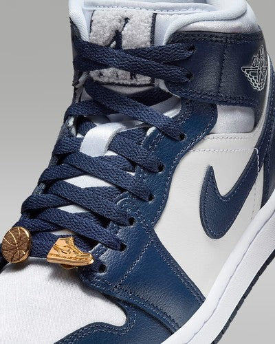 Nike WMNS Air Jordan 1 Mid SE "Football Grey/Navy" FZ8777-044 [US 5.5-11.5]