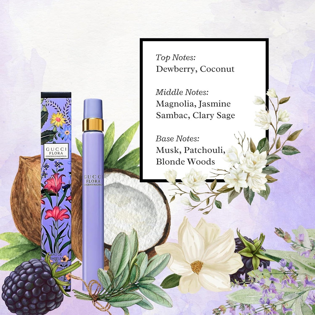 Gucci Flora Gorgeous Magnolia by Gucci for Women 0.33 oz Eau de Parfum Spray