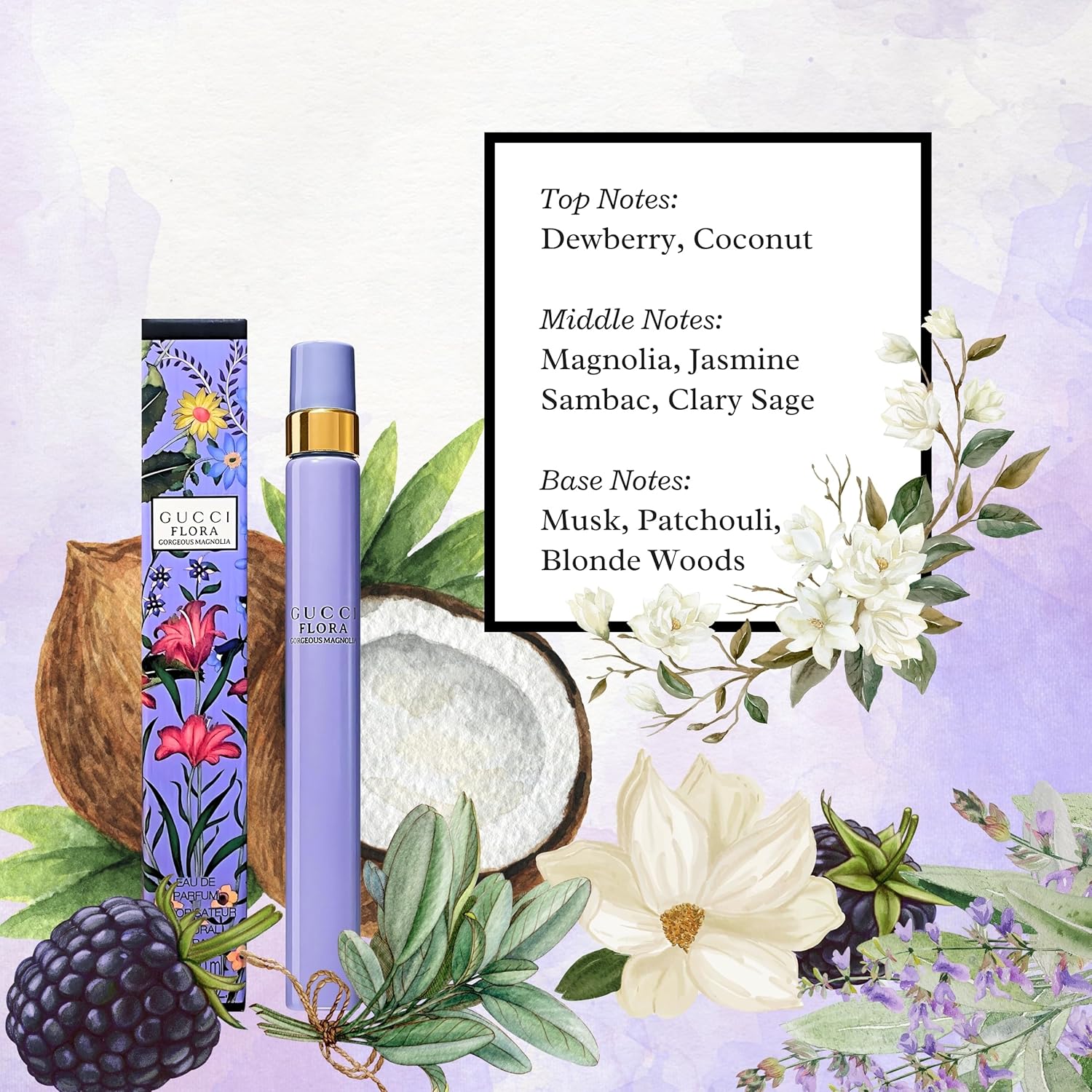 Gucci Flora Gorgeous Magnolia by Gucci for Women 0.33 oz Eau de Parfum Spray