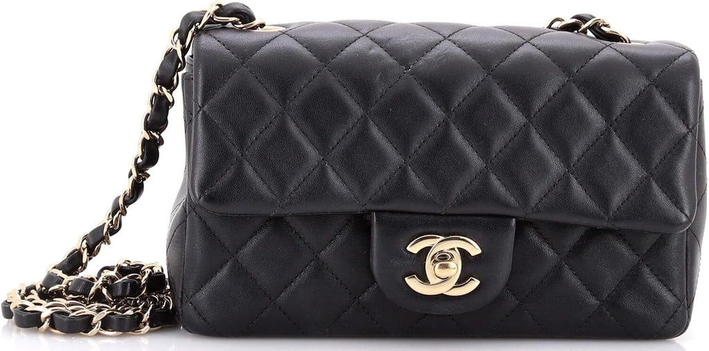 Chanel, Classic Single Flap Bag Quilted Lambskin Mini, Black