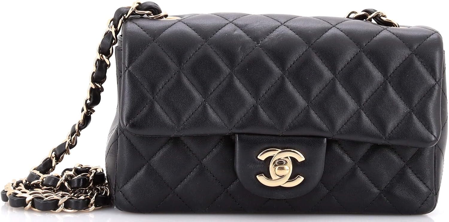 Chanel, Classic Single Flap Bag Quilted Lambskin Mini, Black