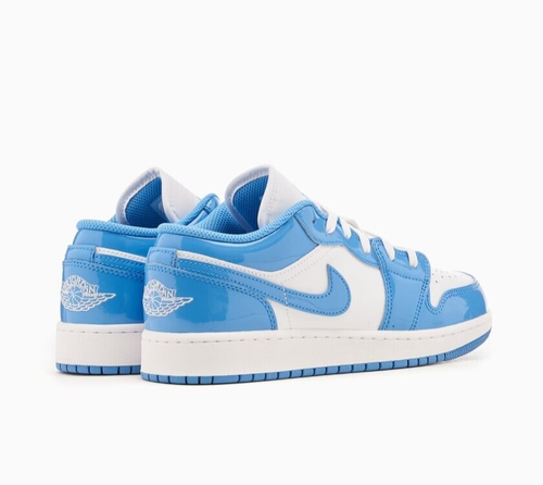 Nike Air Jordan 1 Low SE Legend Blue Patent FZ3929-114 GS & Women's Size