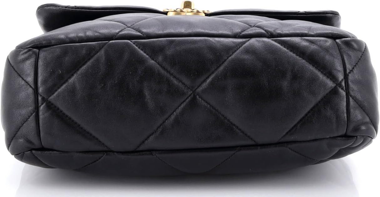 Chanel, 19 Flap Bag Quilted Leather Large, Black