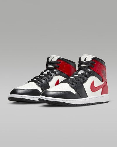 Nike WMNS Air Jordan 1 Mid "Black Toe" BQ6472-160 Womens Sneakers [US 5-12]