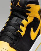 Nike Air Jordan 1 MID SE "Black/White/Varsity Maze"HJ6654-071 Men's SNeakers