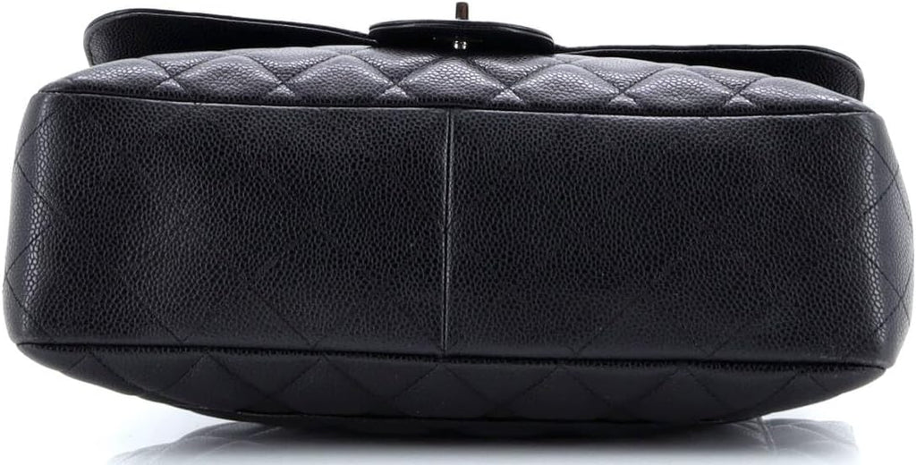 Chanel, Classic Single Flap Bag Quilted Caviar Jumbo, Black