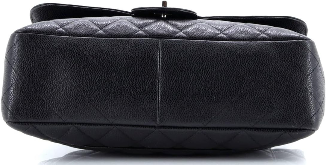 Chanel, Classic Single Flap Bag Quilted Caviar Jumbo, Black