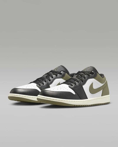 Nike Air Jordan 1 Low "Black/Medium Olive/White" 553558-092 Men's [US 7-15]