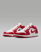 Nike Air Jordan 1 Low "Summit White/Summit White/Varsity Red" 553558-166