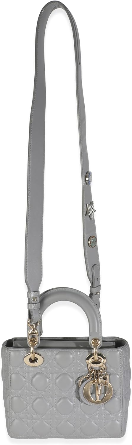 Dior, Grey Cannage Quilted Lambskin Small My ABC Lady Dior, Gray