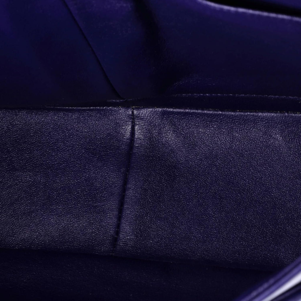 Chanel, Classic Double Flap Bag Chevron Lambskin Jumbo, Blue