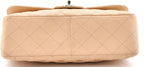 Chanel, Classic Single Flap Bag Quilted Caviar Jumbo, Neutral