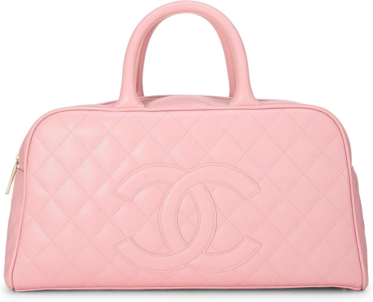 Chanel, Pink Quilted Caviar Bowler Medium, Pink