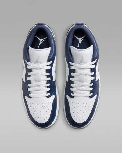 Nike Air Jordan 1 Low "White/Midnight Navy/Wolf Gray" 553558-141 [US 7-15]