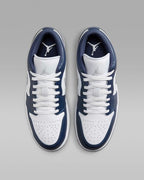 Nike Air Jordan 1 Low "White/Midnight Navy/Wolf Gray" 553558-141 [US 7-15]