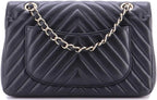 Chanel, Classic Double Flap Bag Chevron Lambskin Small, Black